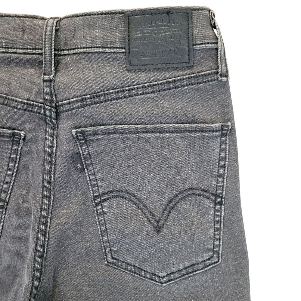 Levis Mile High Super Skinny Jeans Size 29 Gray Studded Detail Stretch NWOT - Picture 5 of 9